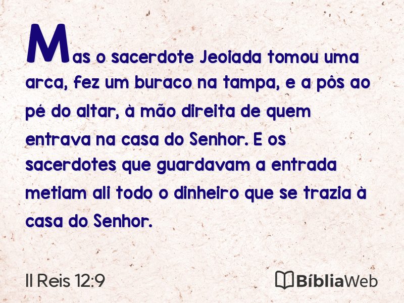 II Reis 12:9 em imagem para compartilhar
