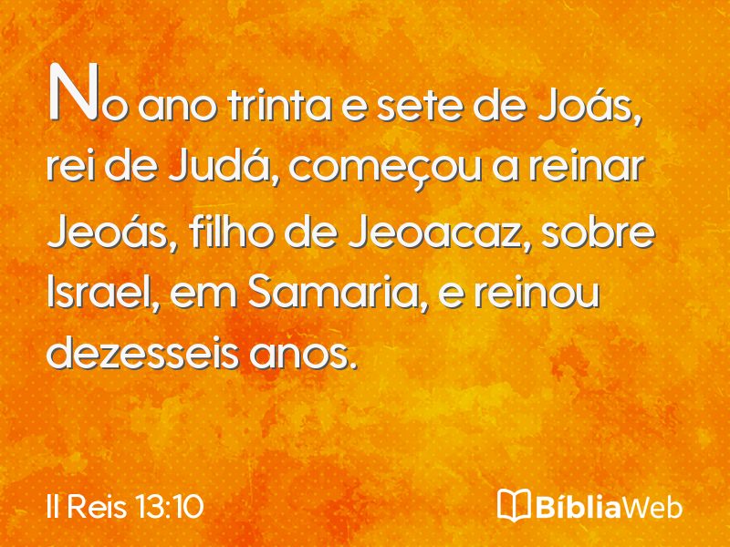 II Reis 13:10 em imagem para compartilhar