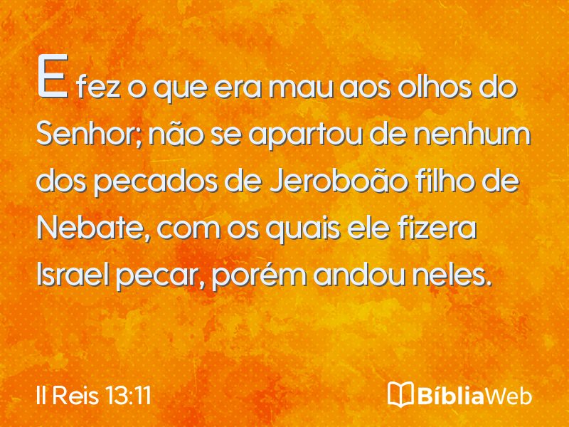 II Reis 13:11 em imagem para compartilhar