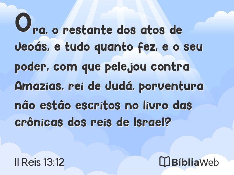 II Reis 13:12 em imagem para compartilhar