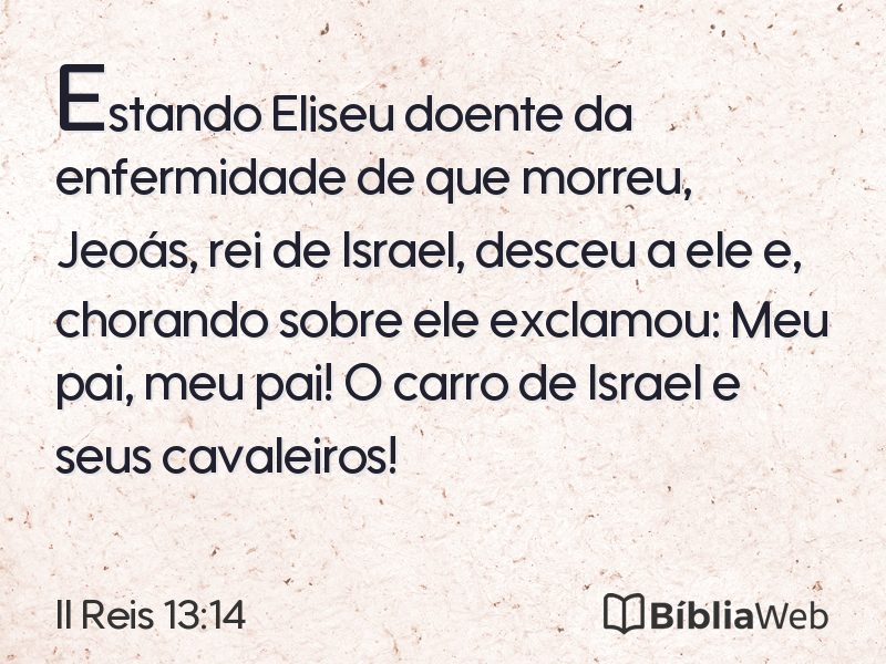 II Reis 13:14 em imagem para compartilhar