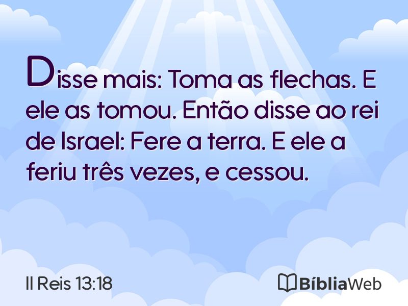 II Reis 13:18 em imagem para compartilhar