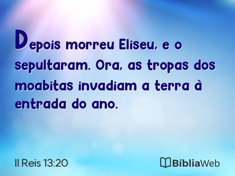 II Reis 13:20 em imagem para compartilhar