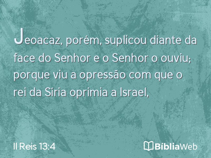 II Reis 13:4 em imagem para compartilhar