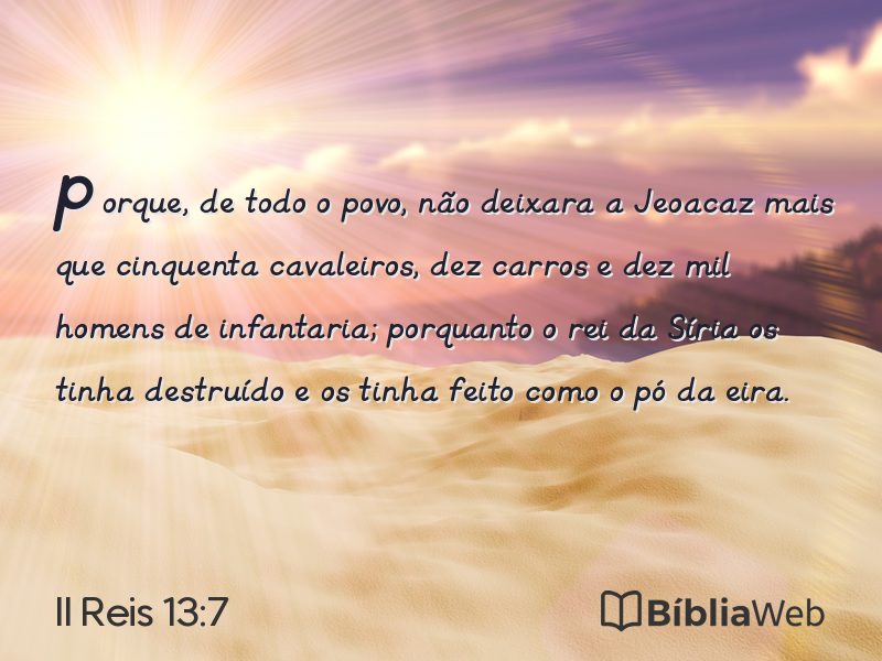 II Reis 13:7 em imagem para compartilhar