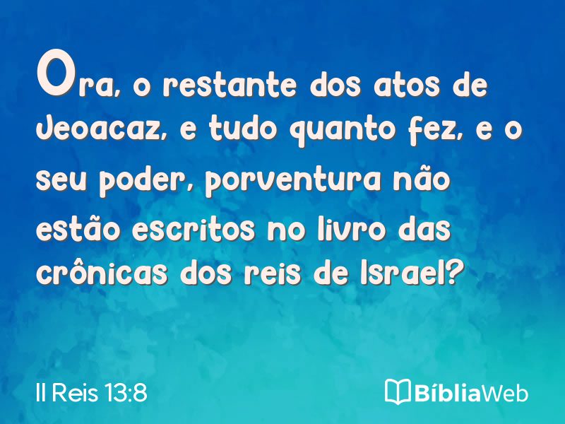 II Reis 13:8 em imagem para compartilhar