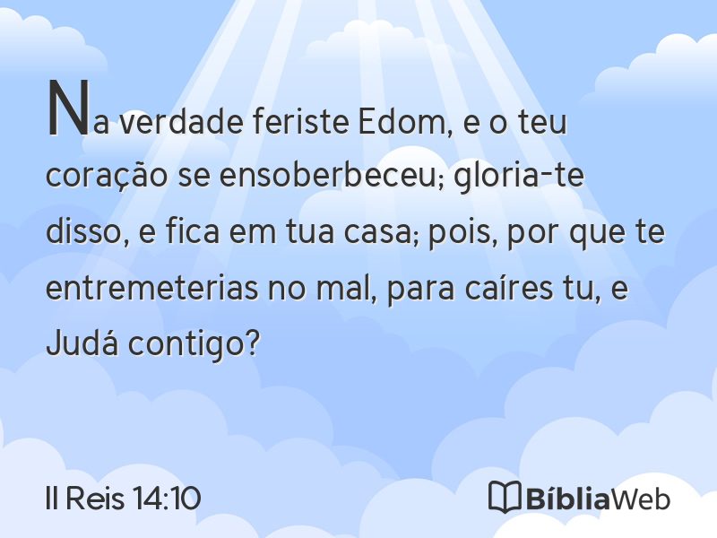 II Reis 14:10 em imagem para compartilhar