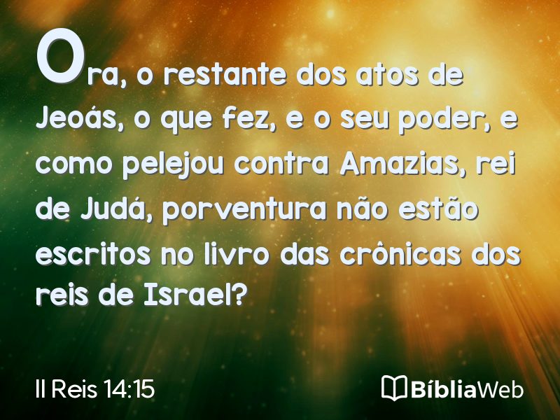 II Reis 14:15 em imagem para compartilhar