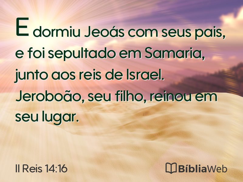 II Reis 14:16 em imagem para compartilhar
