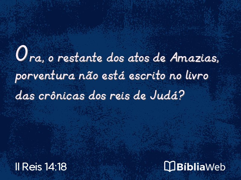 II Reis 14:18 em imagem para compartilhar