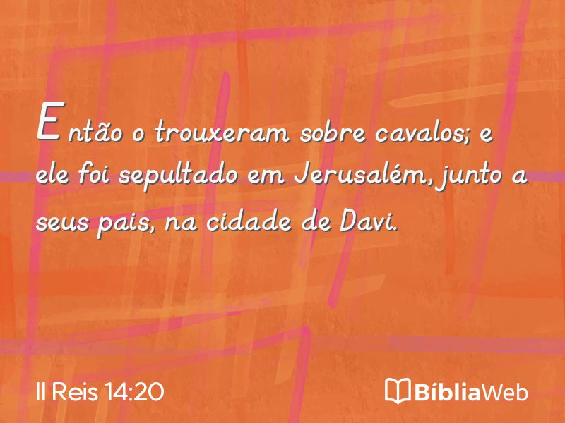 II Reis 14:20 em imagem para compartilhar