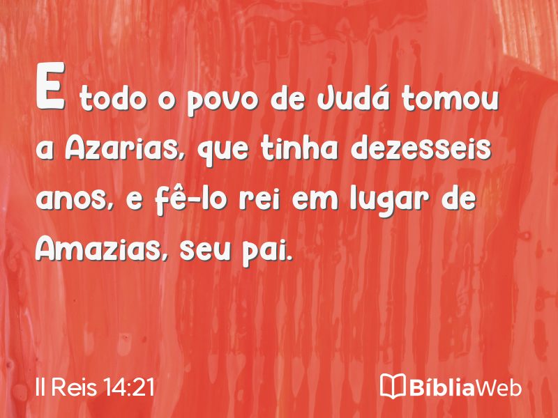 II Reis 14:21 em imagem para compartilhar