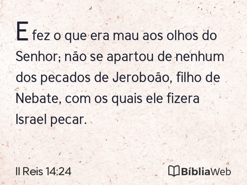 II Reis 14:24 em imagem para compartilhar