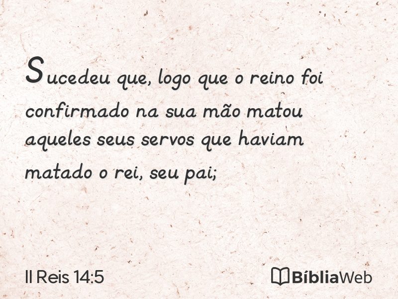 II Reis 14:5 em imagem para compartilhar