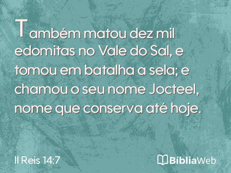 II Reis 14:7 em imagem para compartilhar
