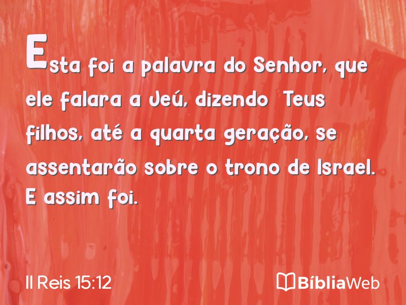 II Reis 15:12 em imagem para compartilhar