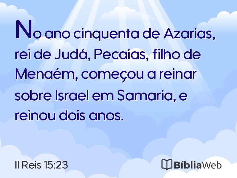 II Reis 15:23 em imagem para compartilhar