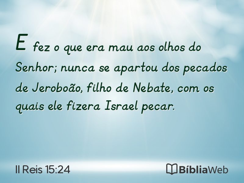 II Reis 15:24 em imagem para compartilhar