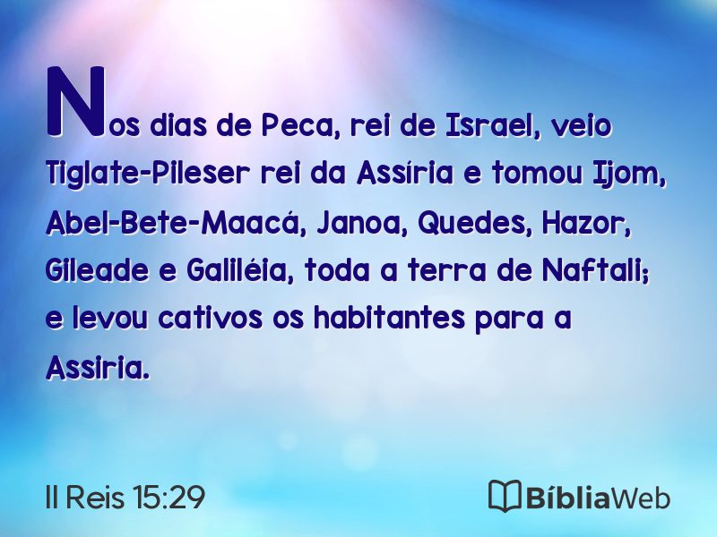 II Reis 15:29 em imagem para compartilhar