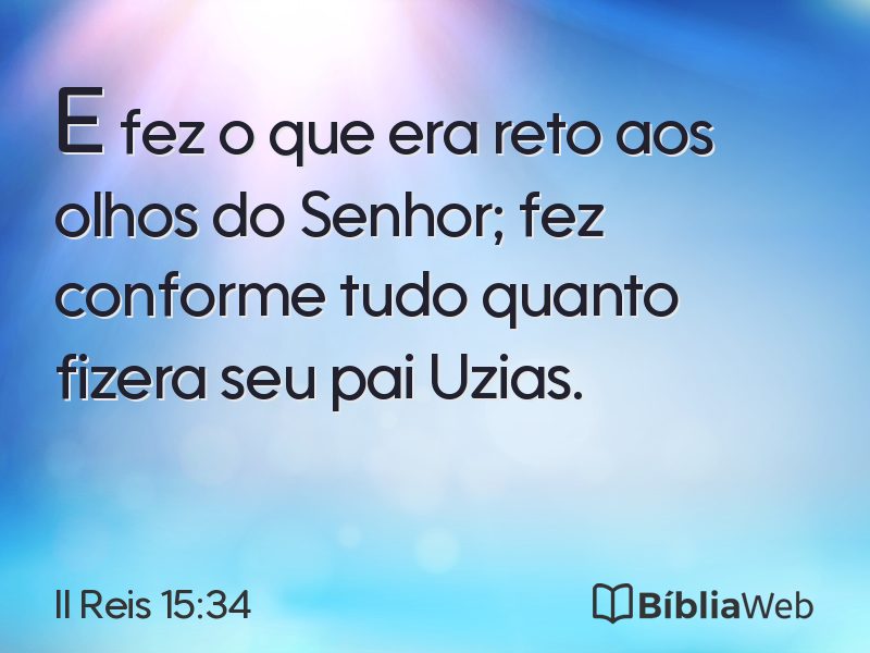 II Reis 15:34 em imagem para compartilhar