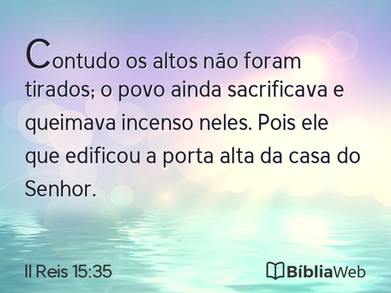II Reis 15:35 em imagem para compartilhar