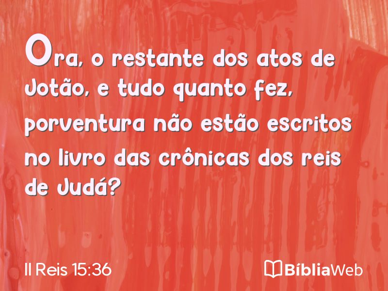 II Reis 15:36 em imagem para compartilhar