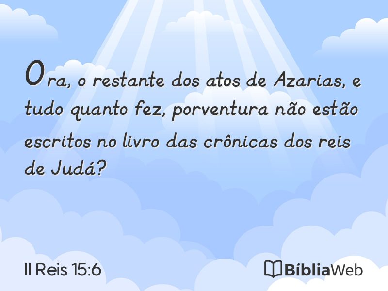 II Reis 15:6 em imagem para compartilhar