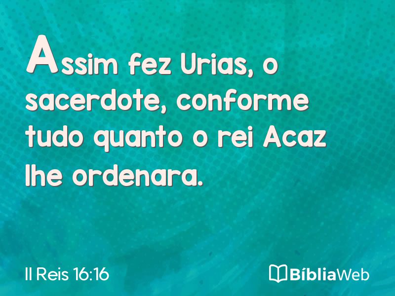 II Reis 16:16 em imagem para compartilhar
