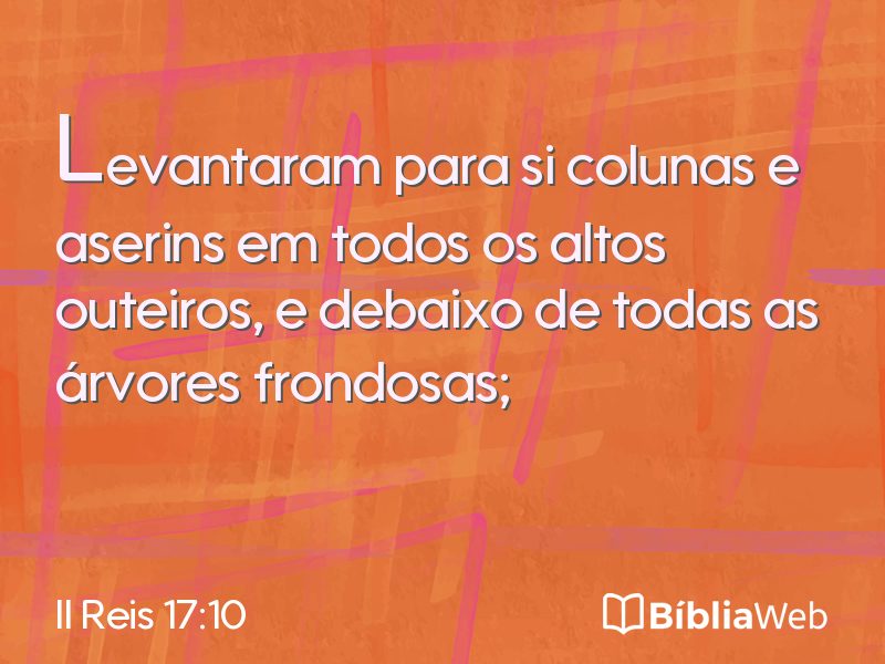 II Reis 17:10 em imagem para compartilhar