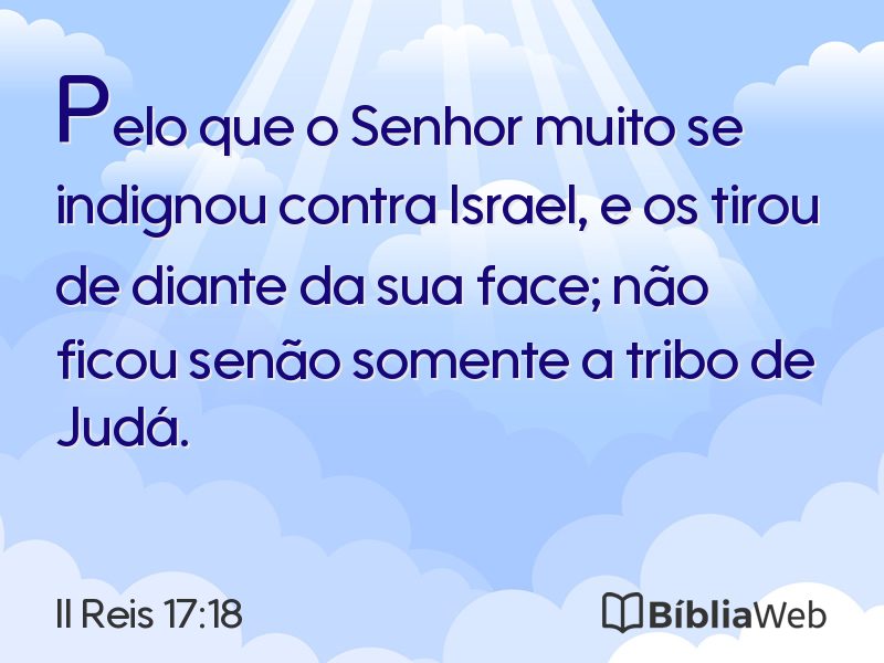 II Reis 17:18 em imagem para compartilhar