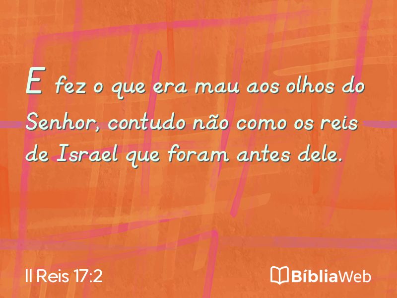II Reis 17:2 em imagem para compartilhar