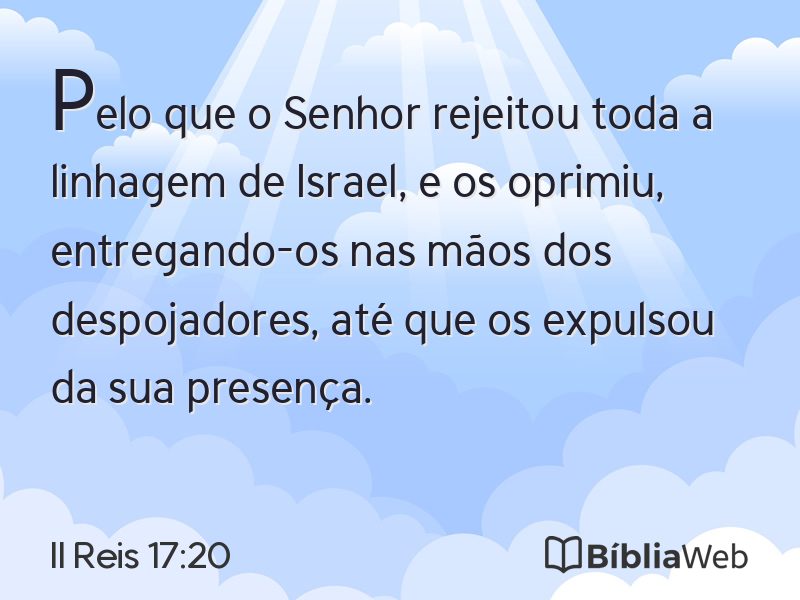II Reis 17:20 em imagem para compartilhar