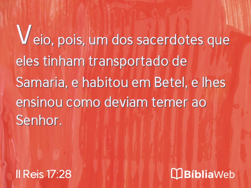 II Reis 17:28 em imagem para compartilhar