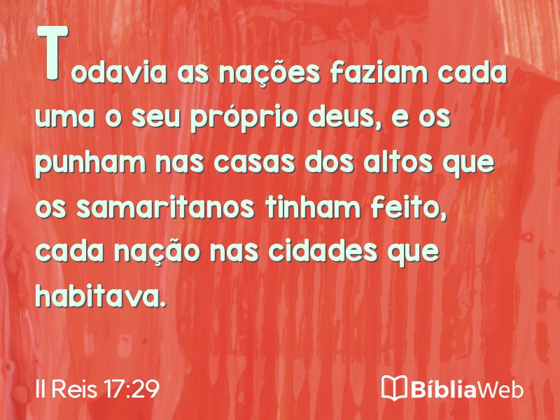 II Reis 17:29 em imagem para compartilhar