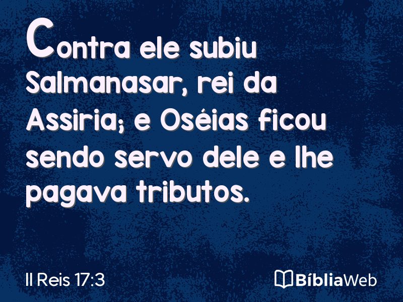 II Reis 17:3 em imagem para compartilhar