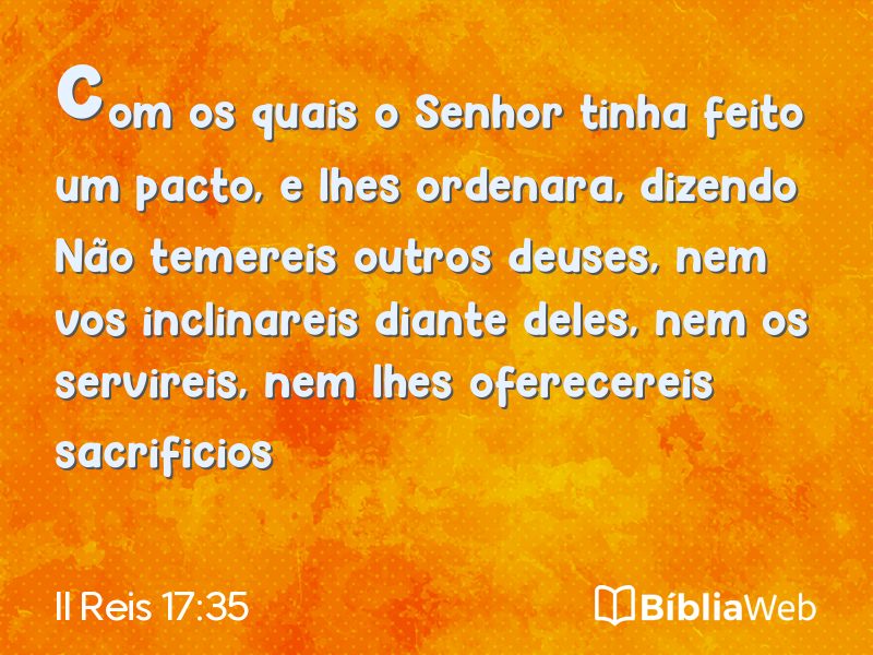 II Reis 17:35 em imagem para compartilhar