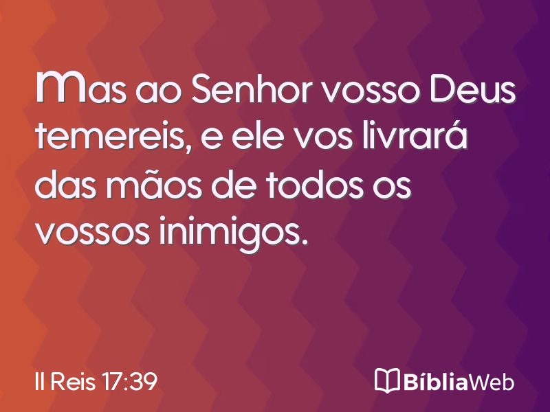 II Reis 17:39 em imagem para compartilhar
