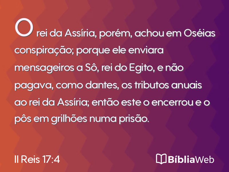 II Reis 17:4 em imagem para compartilhar