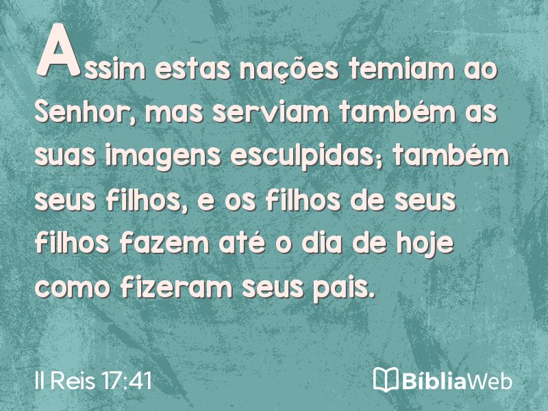 II Reis 17:41 em imagem para compartilhar