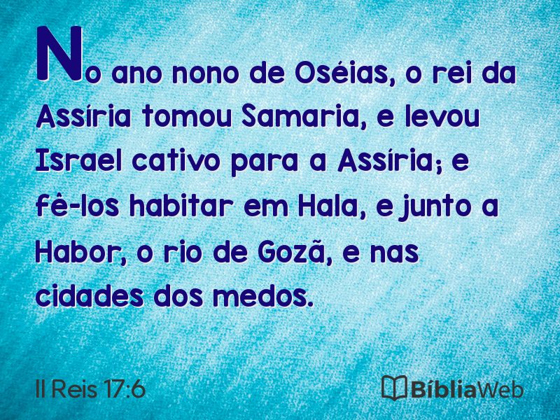 II Reis 17:6 em imagem para compartilhar