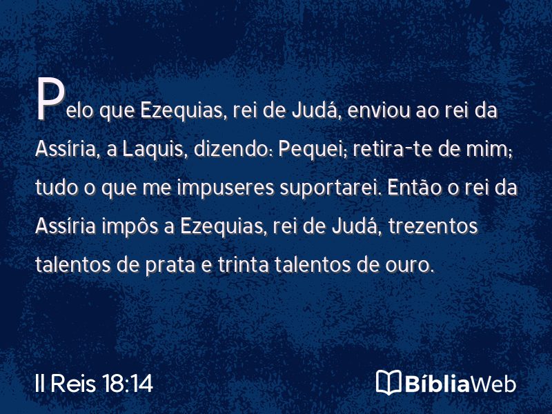 II Reis 18:14 em imagem para compartilhar