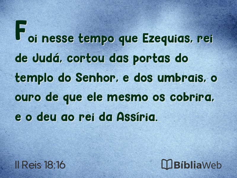 II Reis 18:16 em imagem para compartilhar