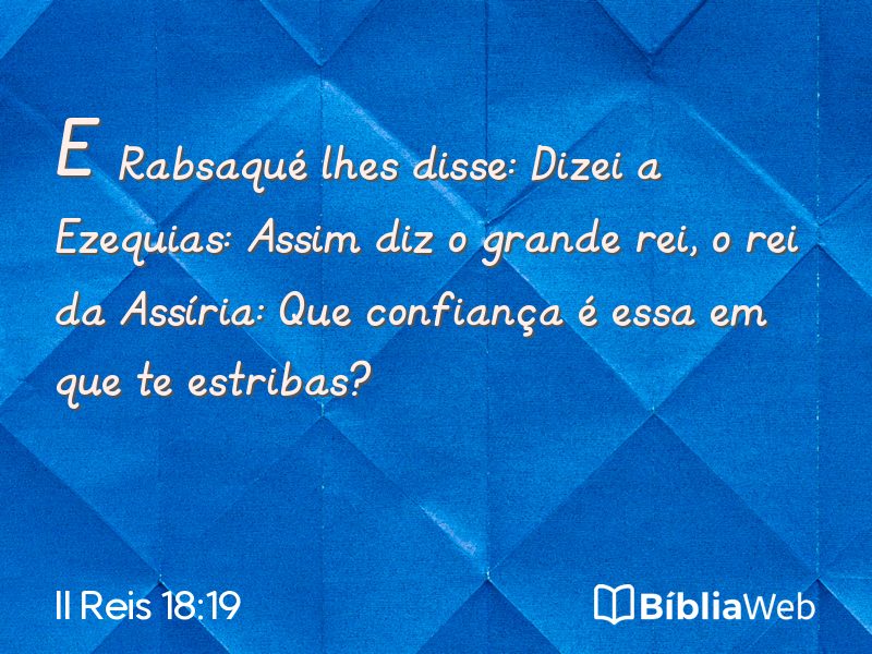 II Reis 18:19 em imagem para compartilhar