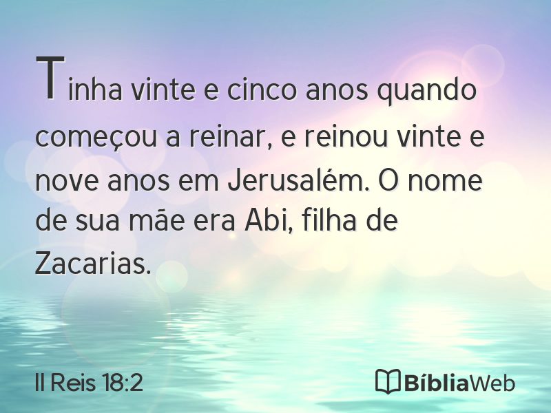 II Reis 18:2 em imagem para compartilhar