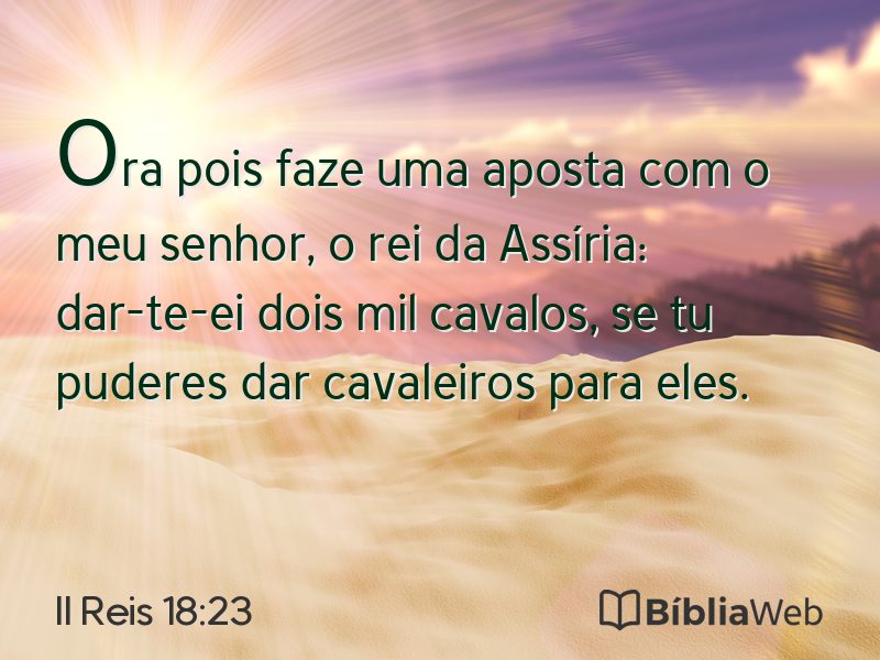 II Reis 18:23 em imagem para compartilhar