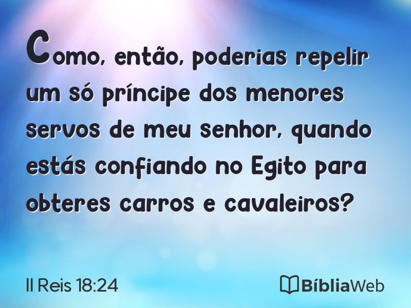 II Reis 18:24 em imagem para compartilhar