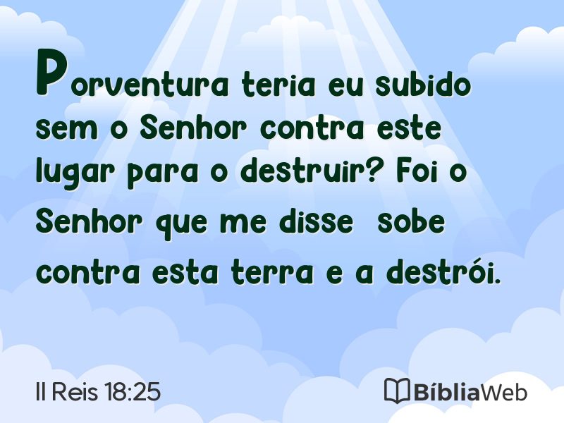II Reis 18:25 em imagem para compartilhar