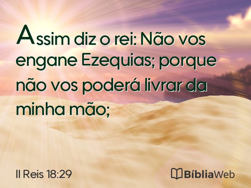 II Reis 18:29 em imagem para compartilhar