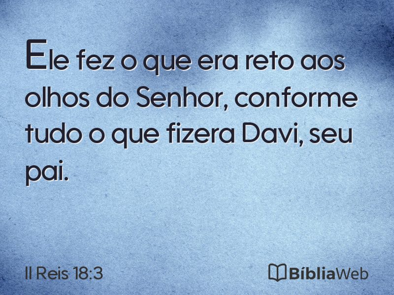 II Reis 18:3 em imagem para compartilhar