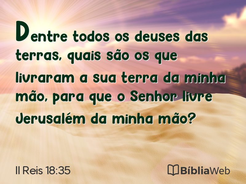 II Reis 18:35 em imagem para compartilhar